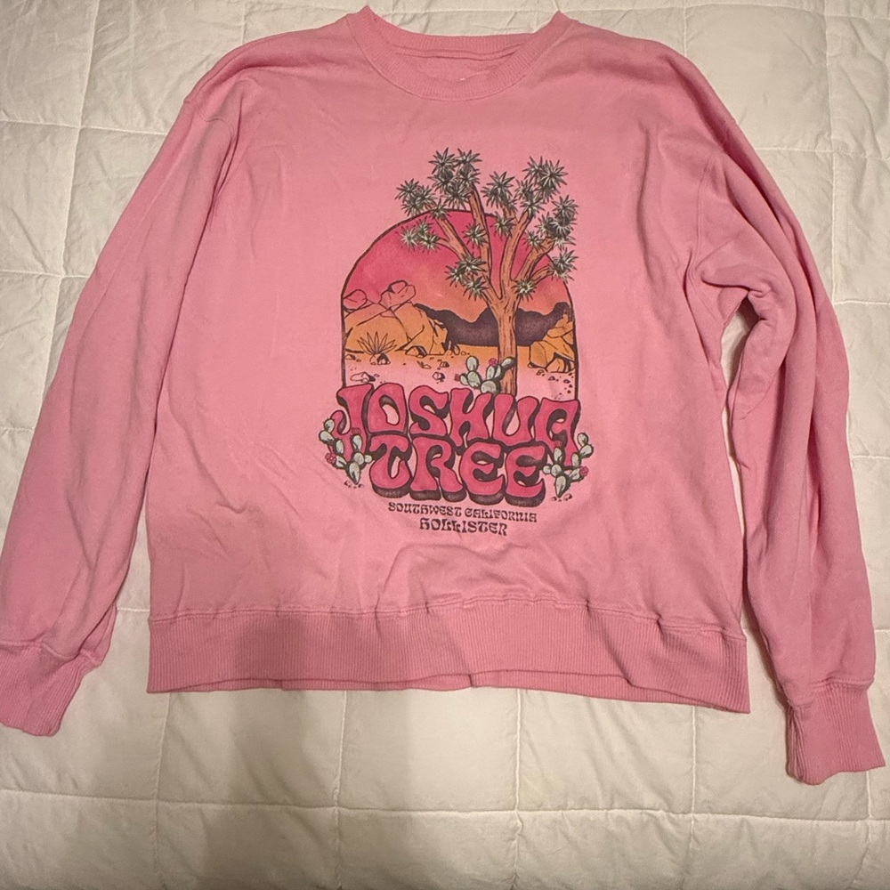 Popular Hollister Pink oversized Sweatshirt XS teen tee